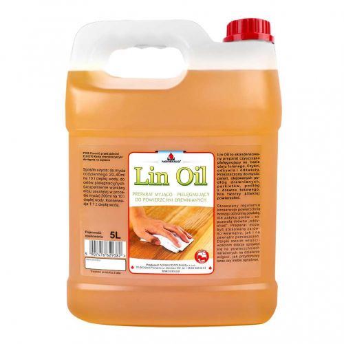 Skondensowany środek czyszcząco-pielęgnujący na bazie oleju lnianego - Lin Oil 5L - Skondensowany środek czyszcząco-pielęgnujący na bazie oleju lnianego - Lin Oil 5L - lin_oil_5l.jpg